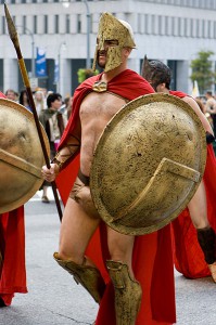 So muss man sich die Verteidiger der Zukunft Europas vorstellen. man beachte das extrem eingeschränkte Sichtfeld. (Quelle: Wikicommons)